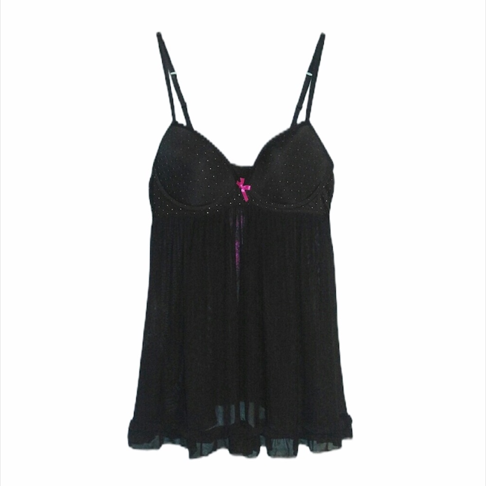 True Desire Sheer Black Push Up Lingerie